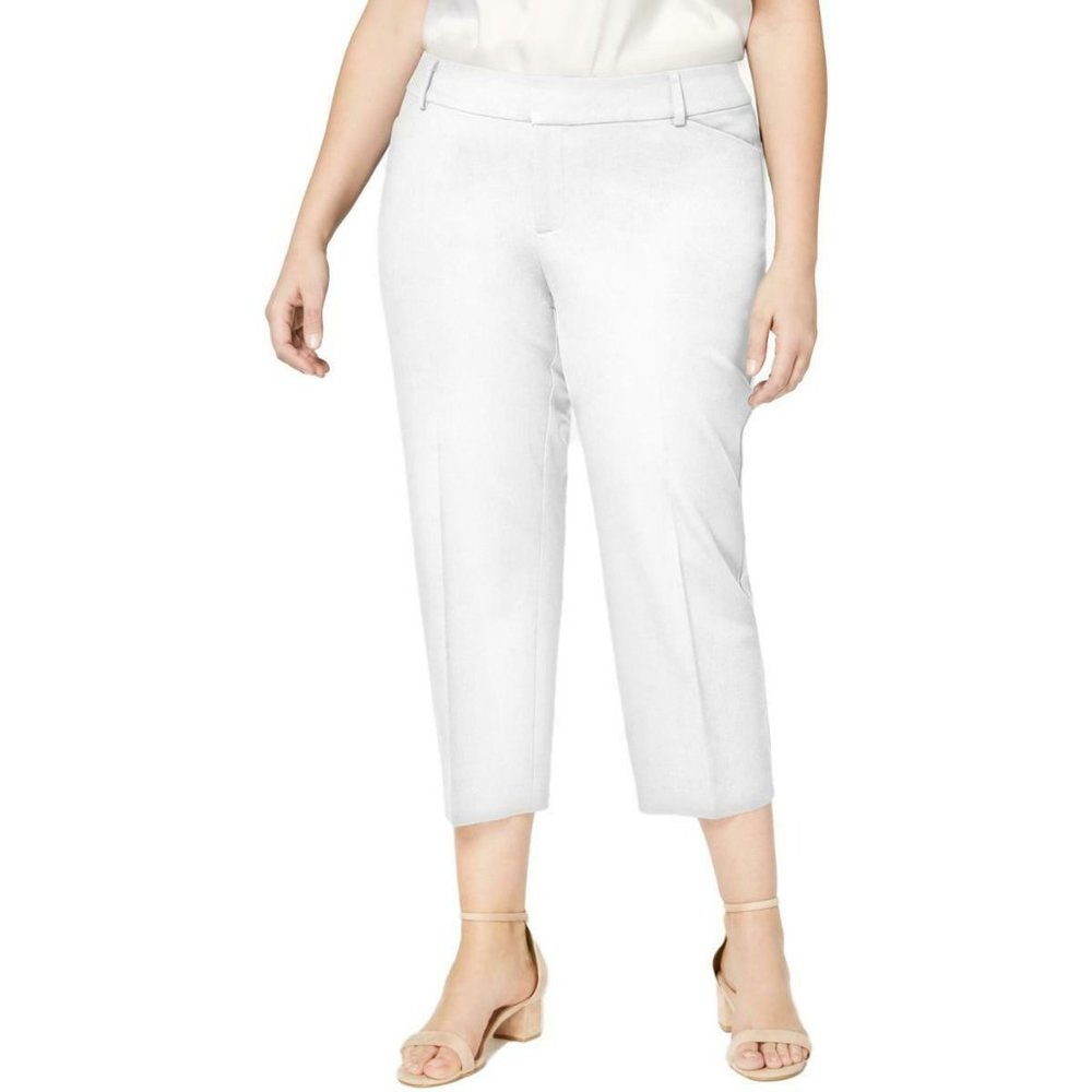 Charter Club womens slim leg cropped pants Sz 16W